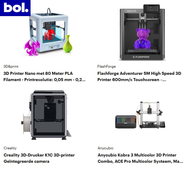 3d printers bij Bol